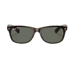 Ray-Ban • New Wayfarer Classic Polarized Sunglasses • Tortoise/G-15 • With Case